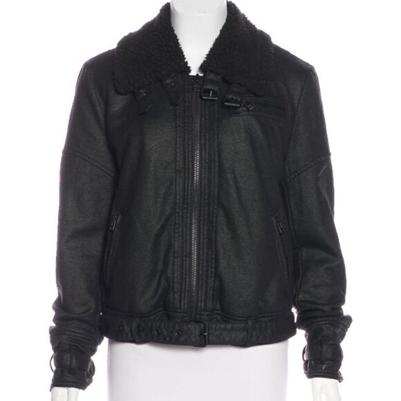 Free People Long Sleeved Black Flight Jacket! ❤️ - Picture 1 of 4
